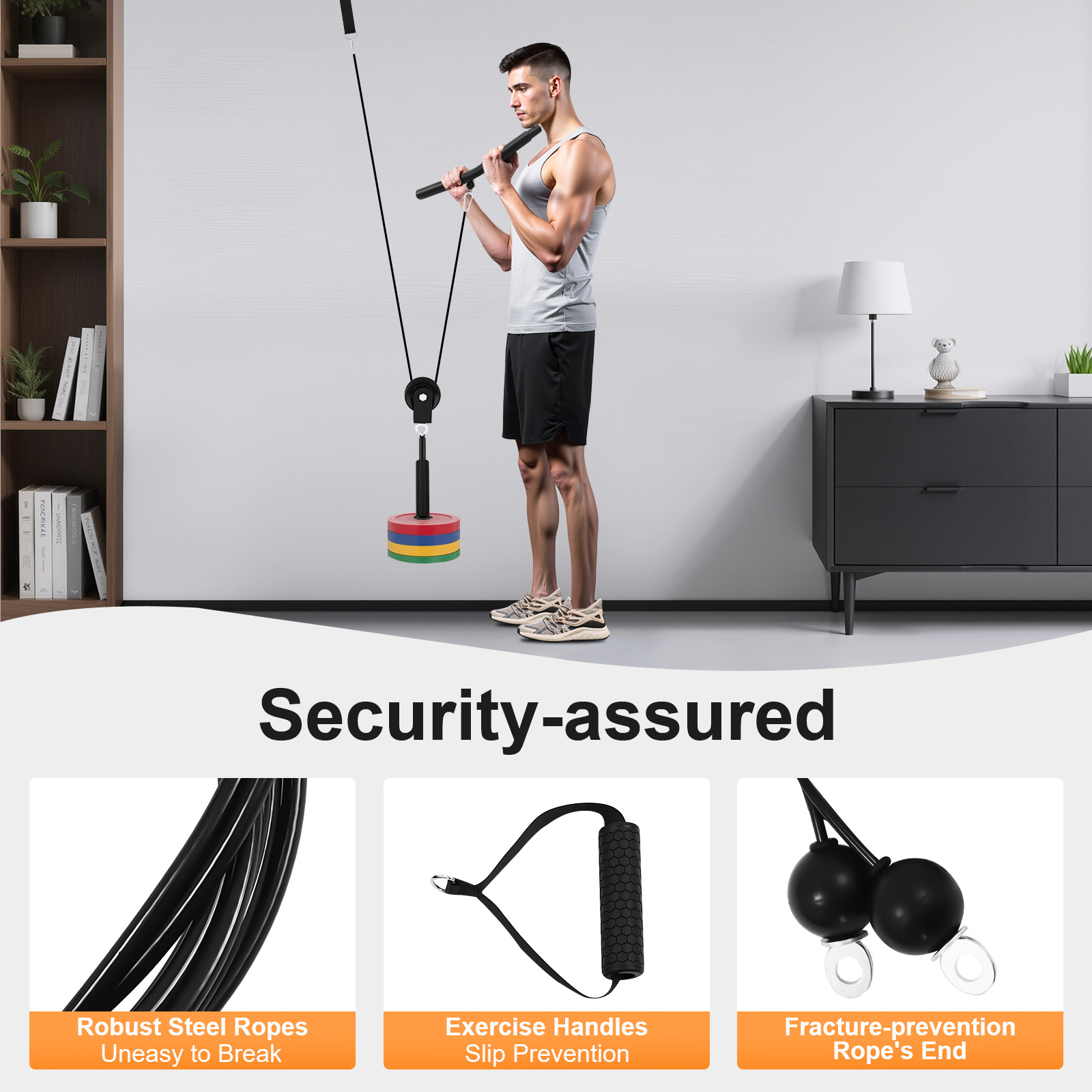 Home Gym Cable - 120kg Cable Pull Fitness System, Gym