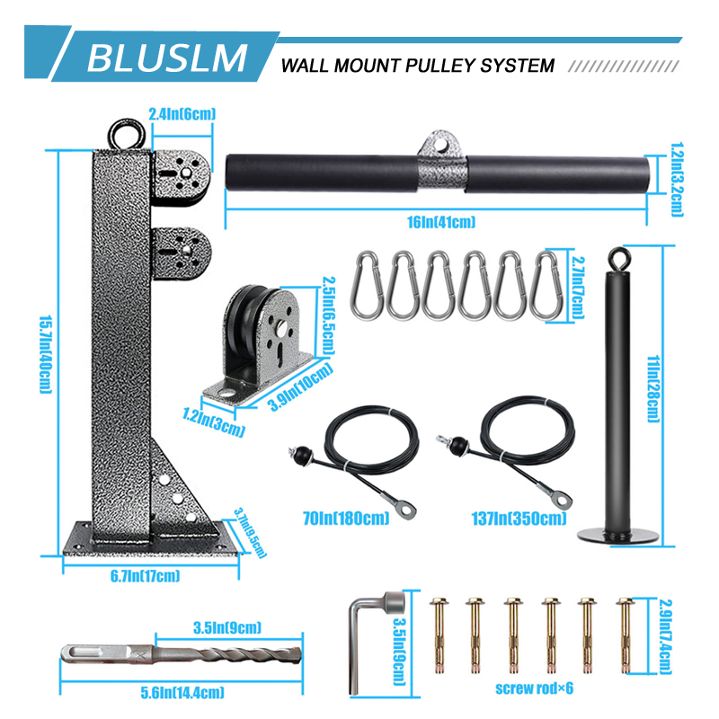Wall-Mounted Gym Pulley System - Home Gym Pulley System 评论和价格