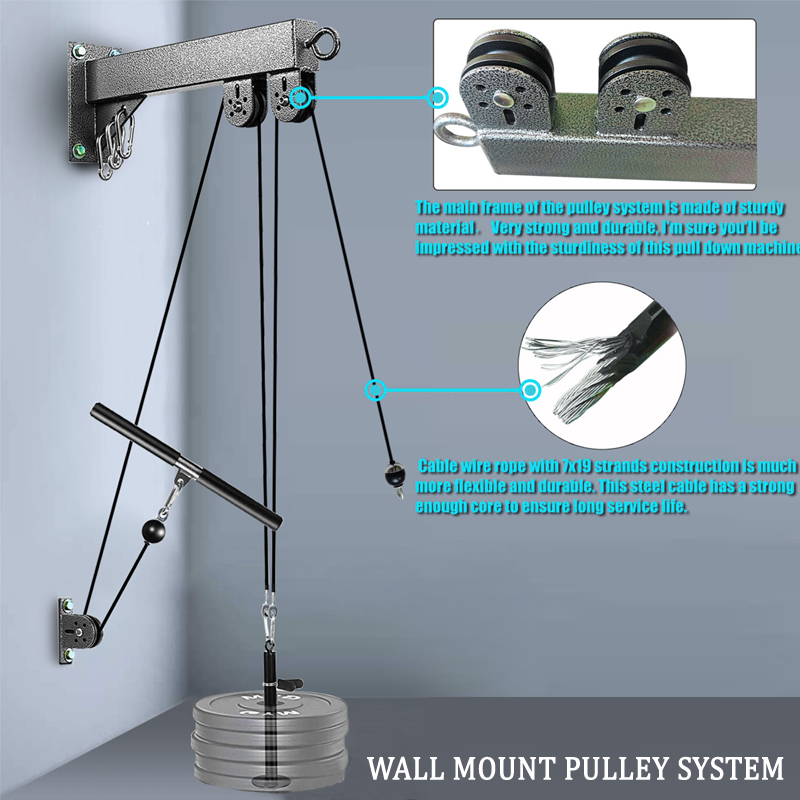 Wall-Mounted Gym Pulley System - Home Gym Pulley System 评论和价格