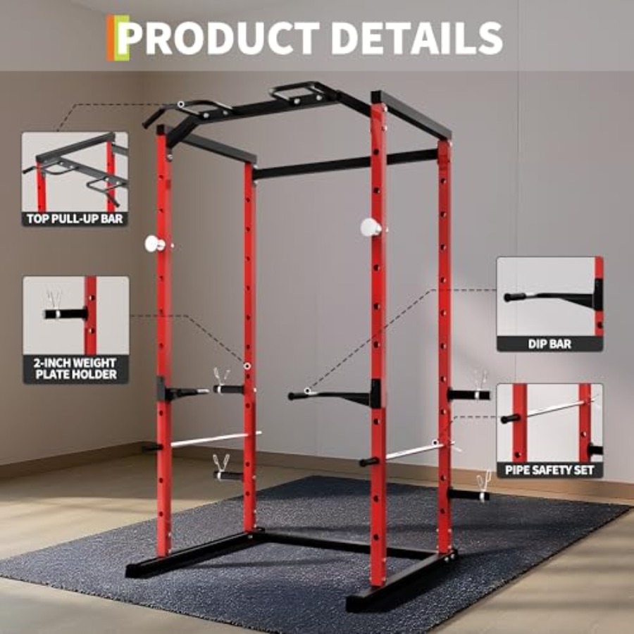 Heavy-Duty Power Cage with Pul - Home Gym Power Rack 评论和价格