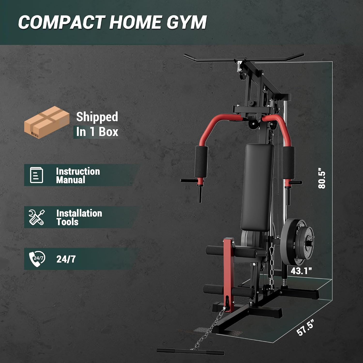 Full-Body Home Gym Machine wit - Home Gym Pulley System 评论和价格