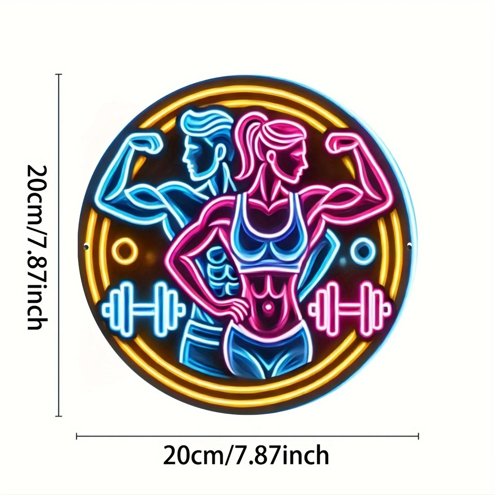 2D Metal Sign Fitness Gym Neon - Home Gym Neon Sign 评论和价格