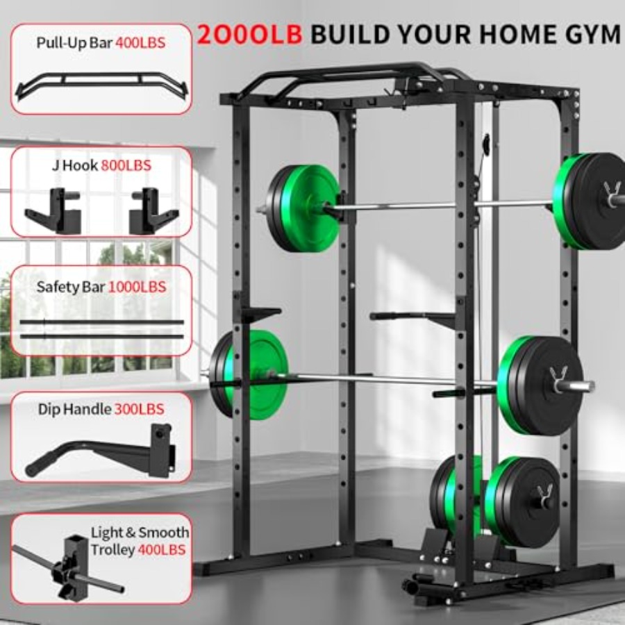 Home gym power rack with LAT p - Home Gym Lat Pulldown 评论和价格