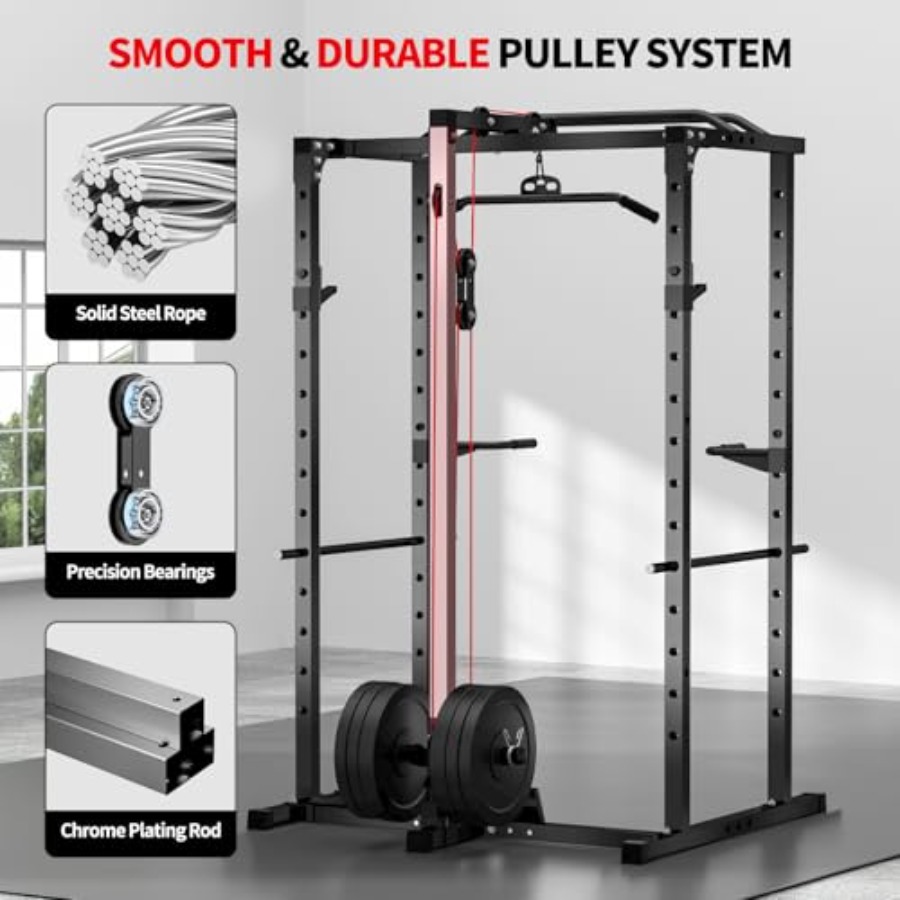 Home gym power rack with LAT p - Home Gym Lat Pulldown 评论和价格
