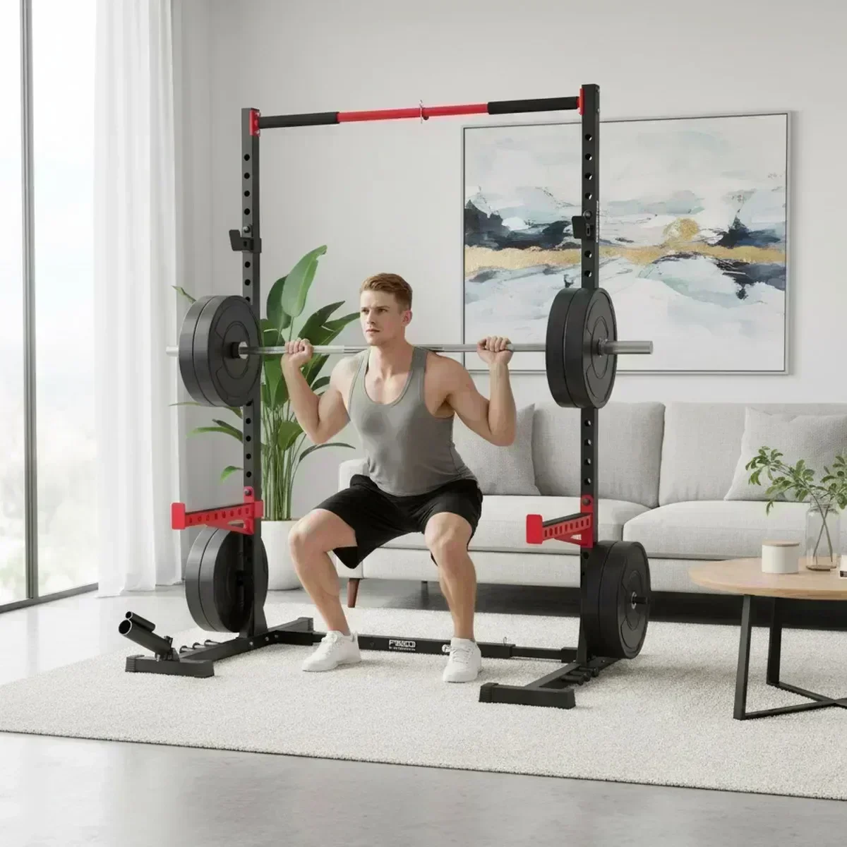 Adjustable Home Gym Squat Rack - Home Gym Power Rack 评论和价格