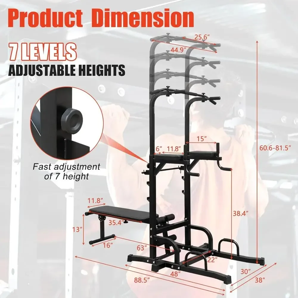 Heavy-Duty Adjustable Height D - Home Gym Multi Station 评论和价格