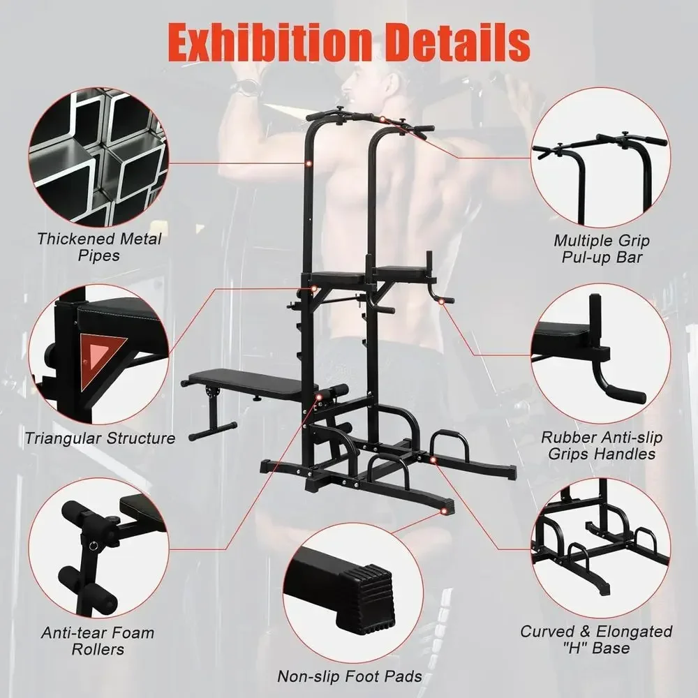 Heavy-Duty Adjustable Height D - Home Gym Multi Station 评论和价格