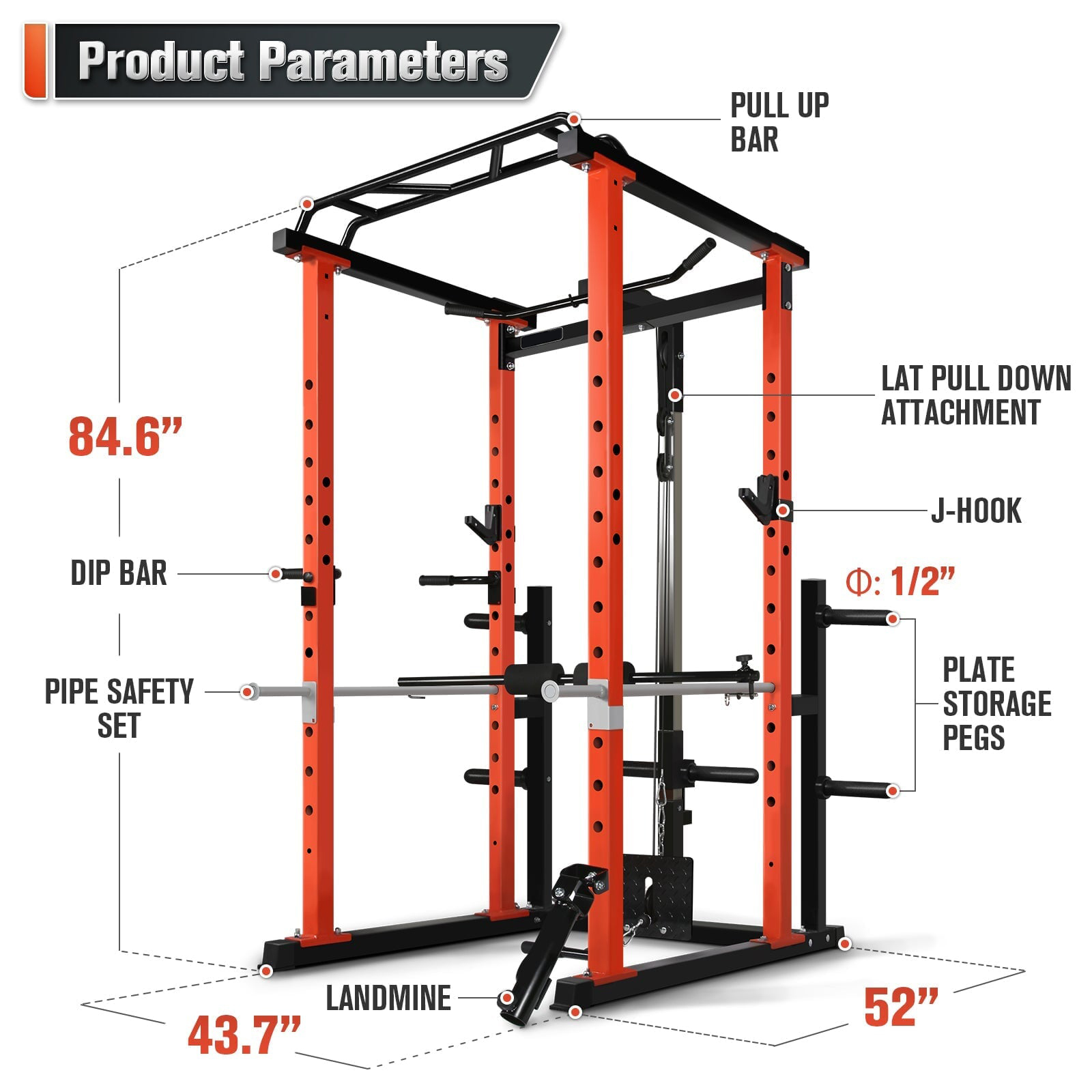 Commercial  Multi-function Pow - Home Gym Power Rack 评论和价格