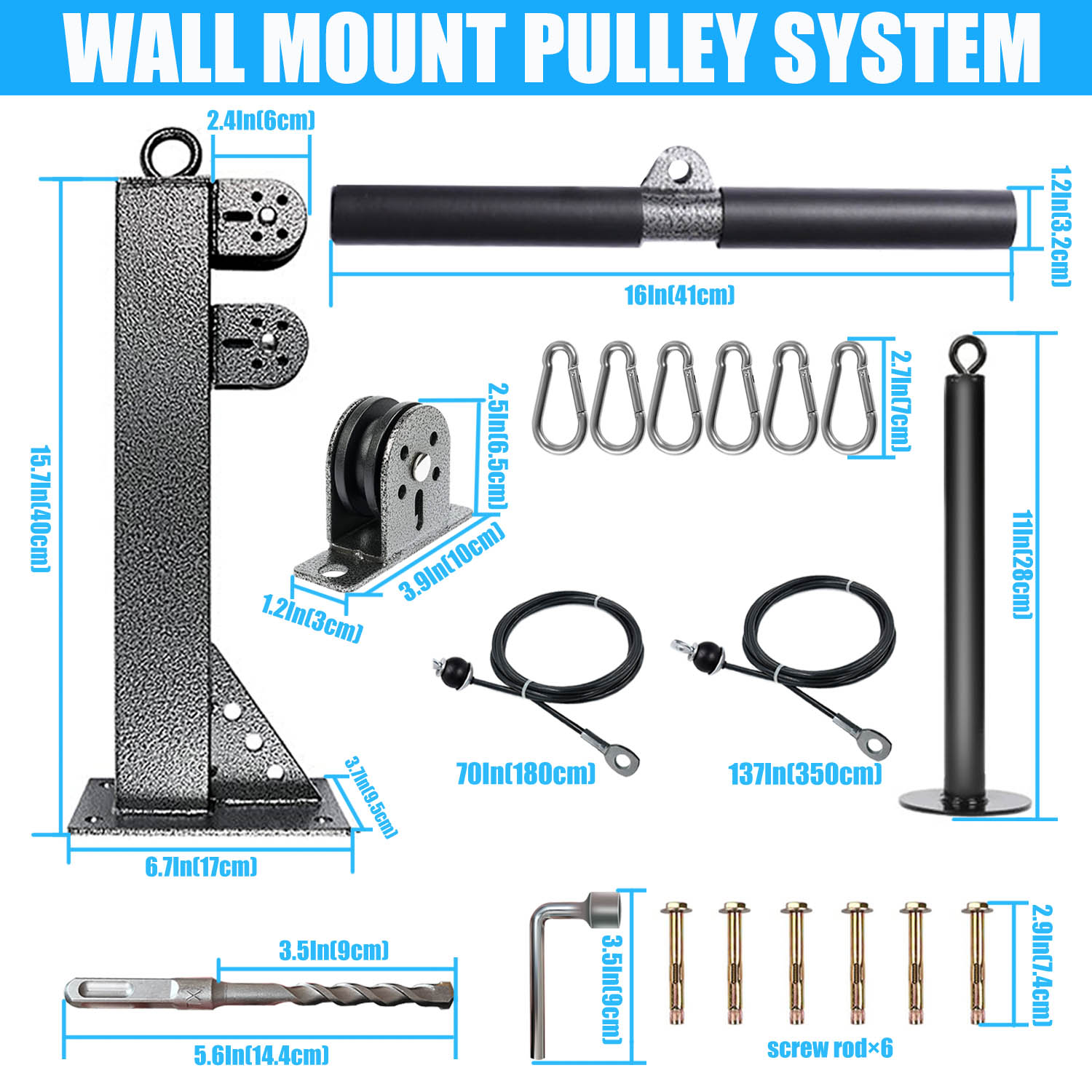 Fitness Wall Mounted Pulley Sy - Home Gym Pulley System 评论和价格