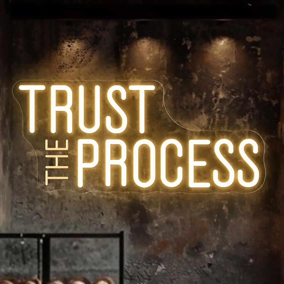 Trust The Process Neon Sign, C - Home Gym Neon Sign 评论和价格
