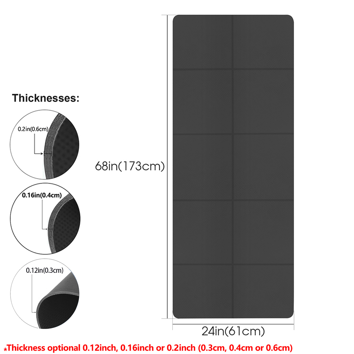 Foldable Yoga Mat Black Eco Fr - Home Gym Floor 评论和价格