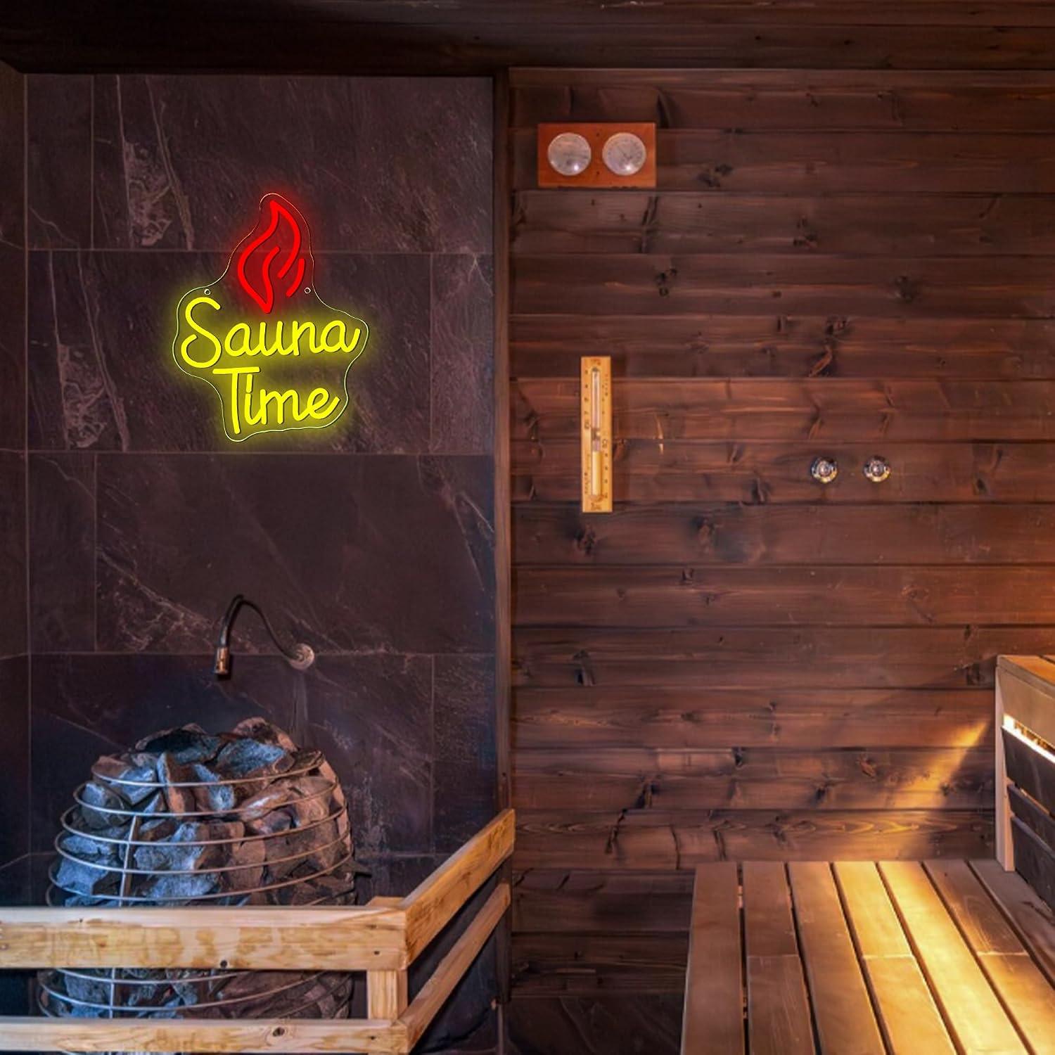Sauna Time Neon Sign USB Dimma - Home Gym Neon Sign 评论和价格