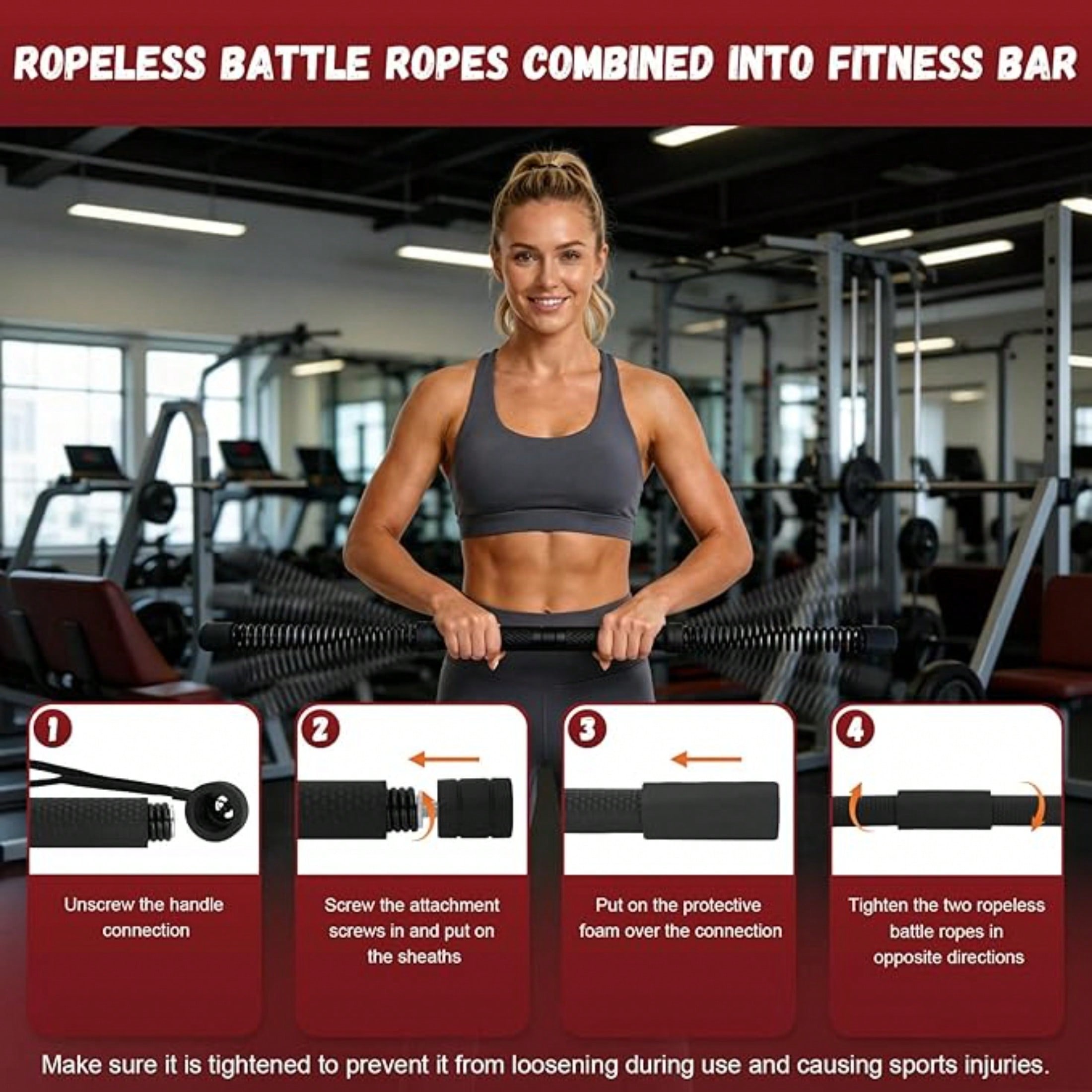 2-in-1 Upgraded Cordless Battl - Home Gym Trainer 评论和价格