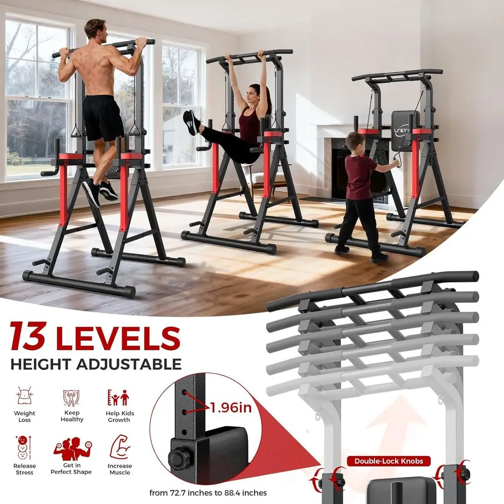 Adjustable Height Dip Station  - Home Gym Multi Station 评论和价格