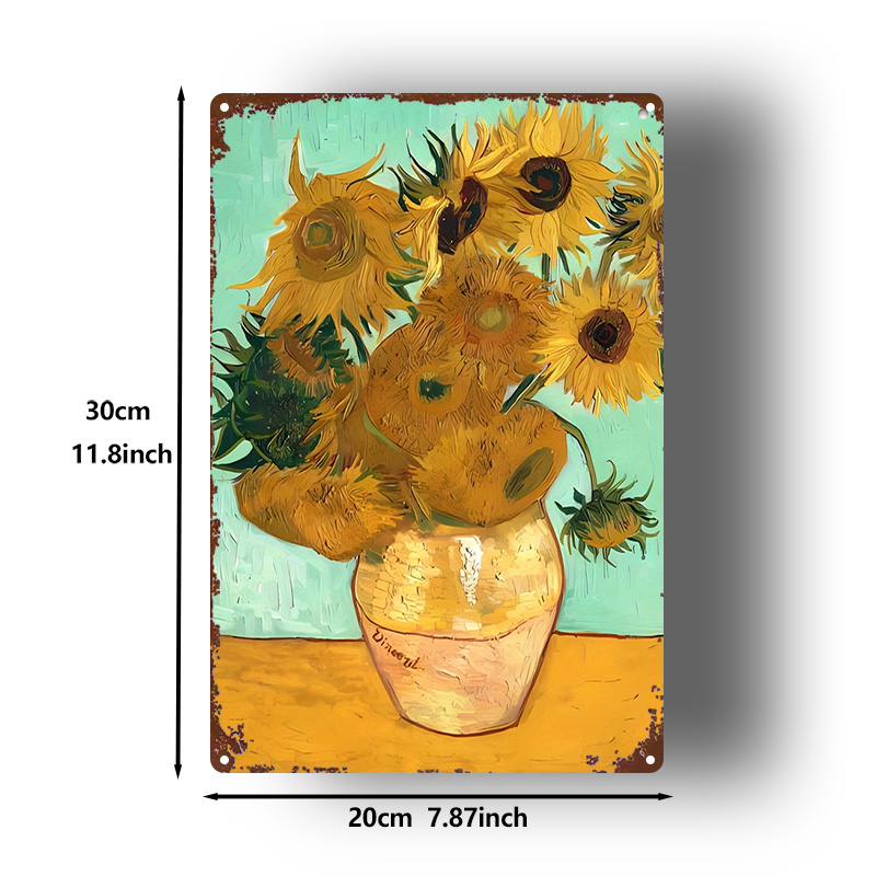 Van Gogh Sunflowers Metal Wall - Home Gym Icon 评论和价格